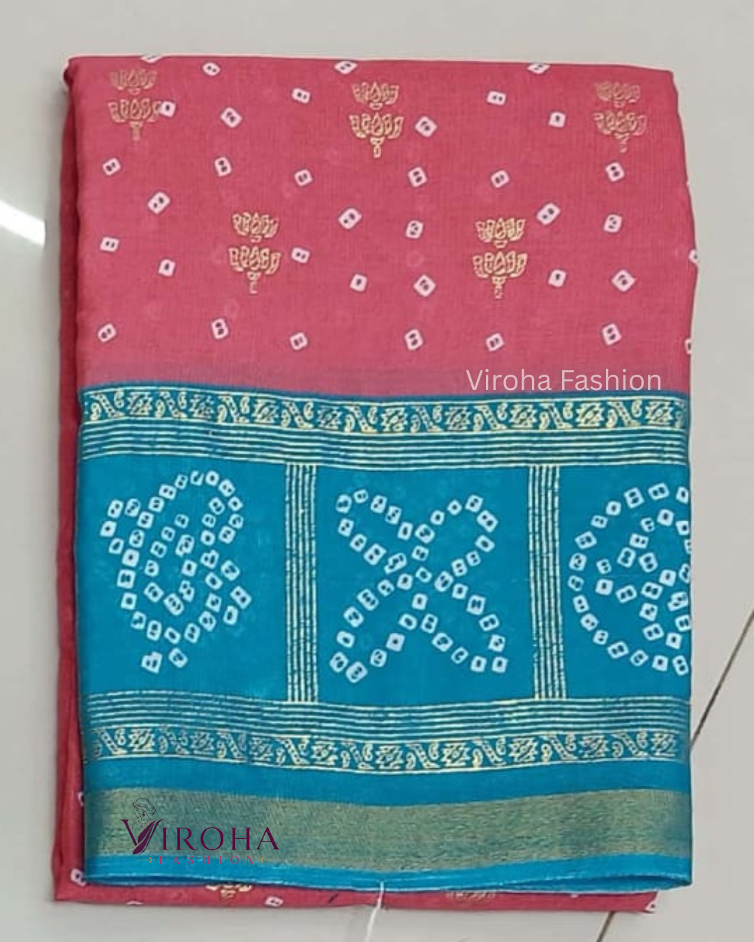 Bhandhani saree with double shade